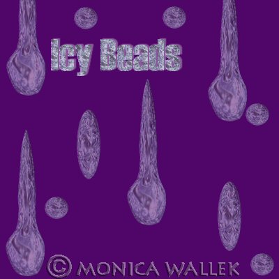 image of various icy beads I show how to create in the tutorial