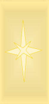 Completed and positioned star shapes after vectoring and editing stars