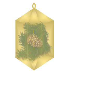 Completed and filled ornament after exporting and adding filling