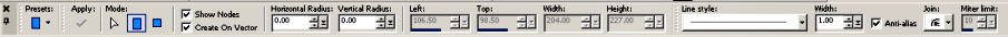 rectangle Shape toolbar shape toolbar for rectangles