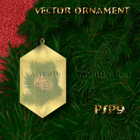 PSP9 Holiday ornament using 5 different vector tools.