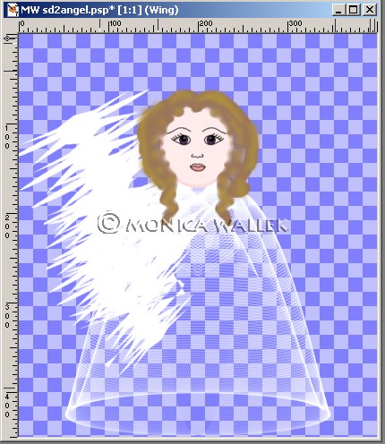 drawing a wing you are not seeing one wing drawn