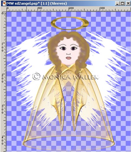 Sculpture or preset applied to angel you are not seeing the image after applying Blade Pro or the sculture effect to the gown