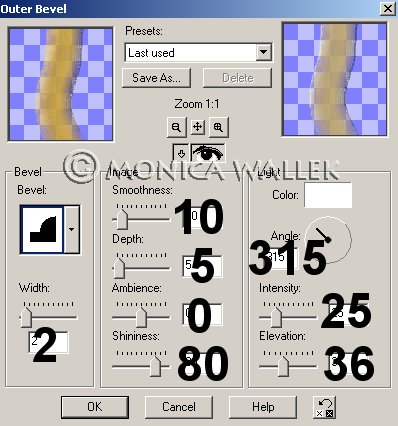 outer bevel settings