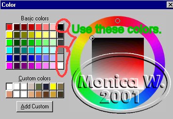 Jasc color selector