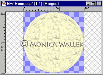 Round moon shape textured circle