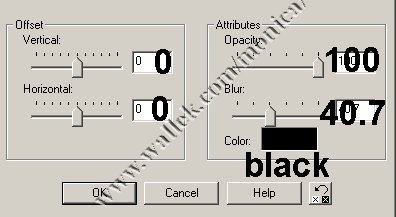 drop shadow settings Drop Shadow settings