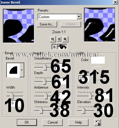 inner bevel settings Black Inner Bevel Settings