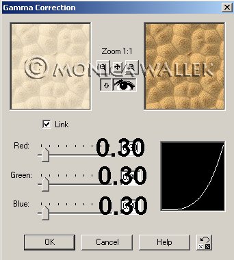 Gamma correction settings