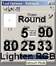 lighten settings RGB Lighten settings
