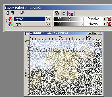 Snow from the dissolve effect Dissolve